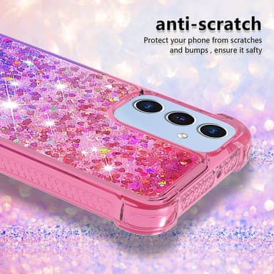 SKALO Samsung A26 5G Hiekka Glitteri Suojakuori - Pinkki-Violetti