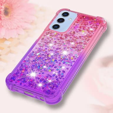 SKALO Samsung A26 5G Hiekka Glitteri Suojakuori - Pinkki-Violetti