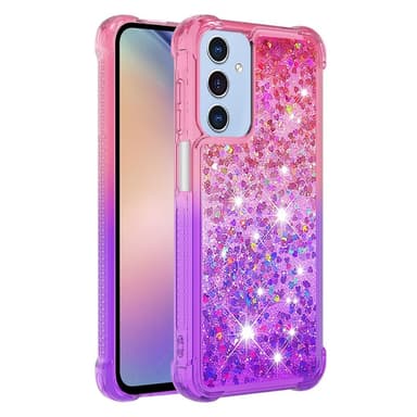 SKALO Samsung A26 5G Hiekka Glitteri Suojakuori - Pinkki-Violetti