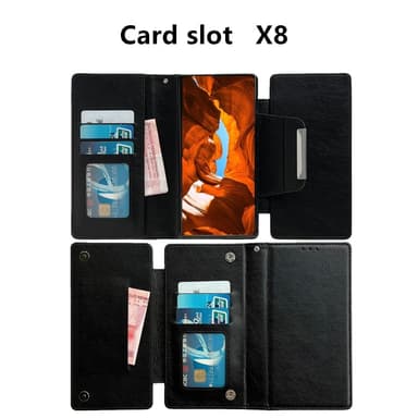 SKALO Samsung A36 5G 2-in-1 Magneettinen Irrotettava Lompakkokotelo - Musta