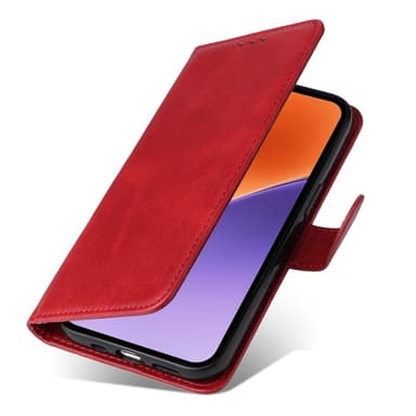 SKALO Xiaomi 15 PU-nahka Lompakkokotelo - Punainen