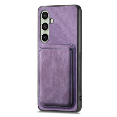 SKALO Samsung A26 5G PU-nahkainen magneettinen korttikotelo Suojakuori - Violetti