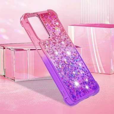 SKALO Samsung A26 5G Hiekka Glitteri Suojakuori - Pinkki-Violetti