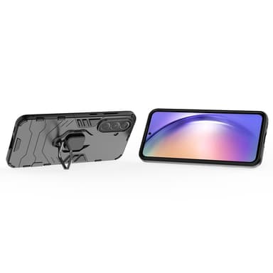 SKALO Samsung A36 5G Armor Metallring Suojakuori - Musta