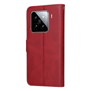 SKALO Xiaomi 15 PU-nahka Lompakkokotelo - Punainen