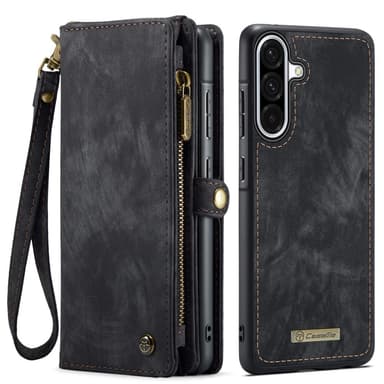 CaseMe Samsung A56 5G 008 BIg Wallet 2in1 Magnet Lompakkokotelo - Musta