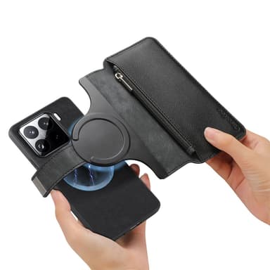 SKALO Xiaomi 15 CASENEO MW-02 Lompakkokotelo - Musta
