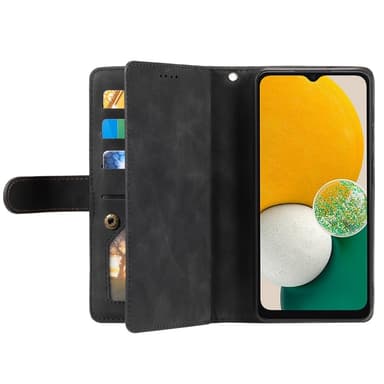 SKALO Samsung A36 5G Big Wallet 9-Korttitasku Lompakkokotelo - Musta