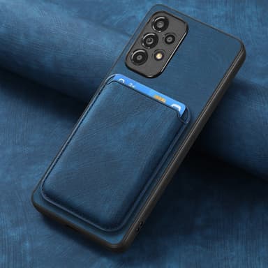 SKALO Samsung A36 5G PU-nahkainen magneettinen korttikotelo Suojakuori - Sininen