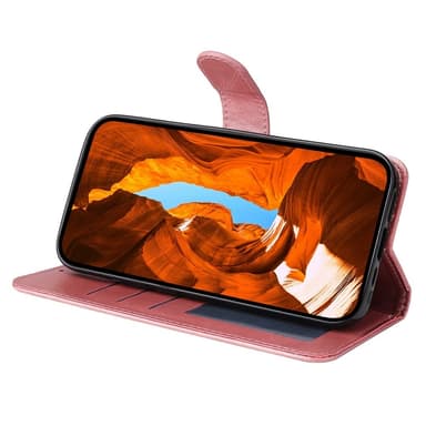 SKALO Motorola Moto G15 Power PU-nahka Lompakkokotelo - Pinkki