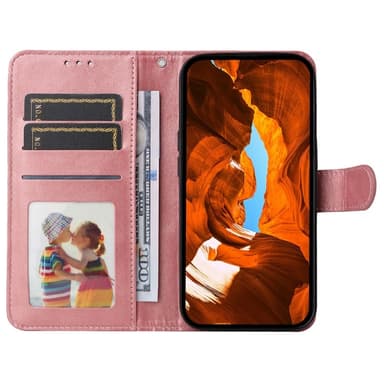 SKALO Motorola Moto G15 Power PU-nahka Lompakkokotelo - Pinkki