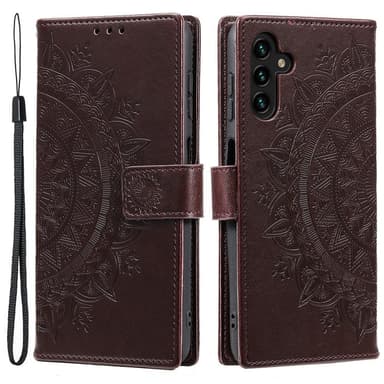 SKALO Samsung A36 5G Mandala Lompakkokotelo - Ruskea