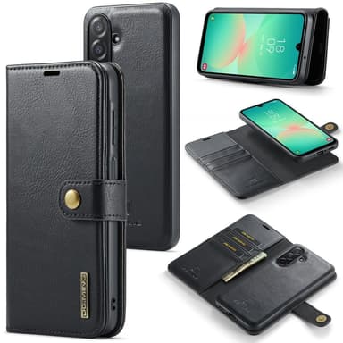 DG MING Samsung A26 5G 2-in-1 Magneetti Lompakkokotelo - Musta
