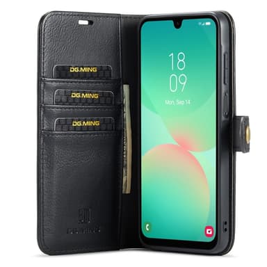 DG MING Samsung A26 5G 2-in-1 Magneetti Lompakkokotelo - Musta