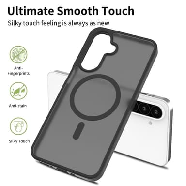 SKALO Samsung A26 5G Skin-touch Hybrid Suojakuori - Musta