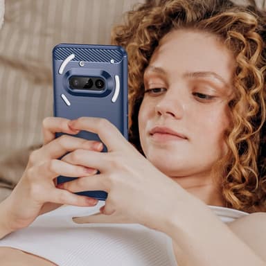 SKALO Nothing Phone (3a) 5G Armor Carbon Suojakuori - Sininen