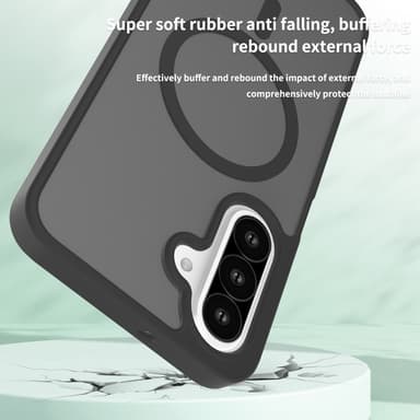SKALO Samsung A26 5G Skin-touch Hybrid Suojakuori - Musta