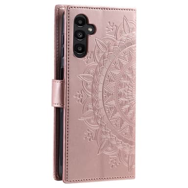 SKALO Samsung A36 5G Mandala Lompakkokotelo - Ruusukulta