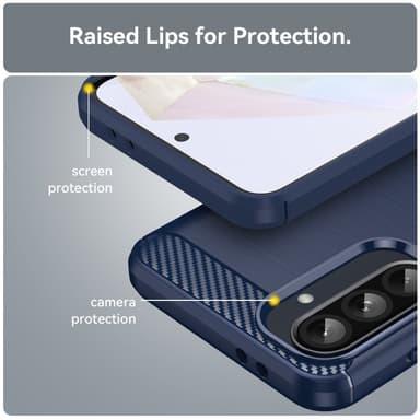 SKALO Samsung A56 5G Armor Carbon Suojakuori - Sininen
