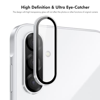 SKALO Samsung A36 5G ENKAY Kamerasuoja Metallirengas - Musta