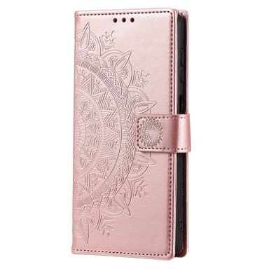 SKALO Samsung A36 5G Mandala Lompakkokotelo - Ruusukulta
