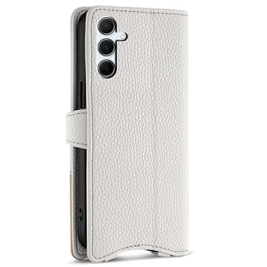 SKALO Samsung A56 5G Litchi Makeup Mirror Chain Lompakkokotelo - Valkoinen