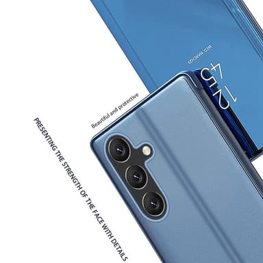 SKALO Samsung A26 5G Clear View Lompakkokotelo - Ruusukulta