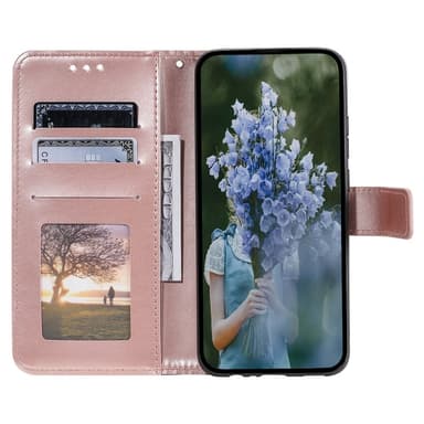 SKALO Samsung A36 5G Mandala Lompakkokotelo - Ruusukulta