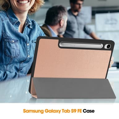 SKALO Samsung Tab S10 FE Trifold Suojakotelo - Ruusukulta