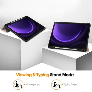 SKALO Samsung Tab S10 FE Trifold Suojakotelo - Ruusukulta
