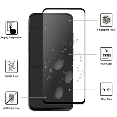 SKALO Motorola Moto G15 Power Koko Näytön Panssarilasi - Musta