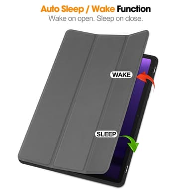 SKALO Samsung Tab S10 FE Trifold Suojakotelo - Harmaa