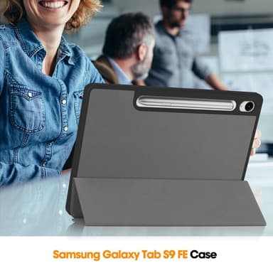 SKALO Samsung Tab S10 FE Trifold Suojakotelo - Harmaa