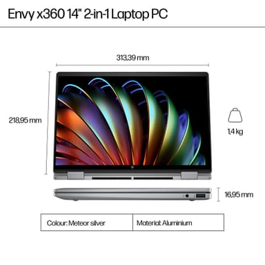 HP Envy x360 14" kannettava R7-8840HS/16/512