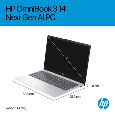 HP OmniBook 3 14" kannettava AI 5 340/16/512