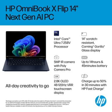 HP OmniBook X Flip 14 Ultra 7-258V/32/512/OLED 14" Copilot+ PC