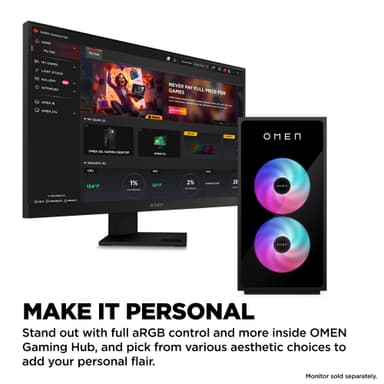 HP OMEN 35L GT16-0850no R7-8700F/16/1TB/5070 pelitietokone