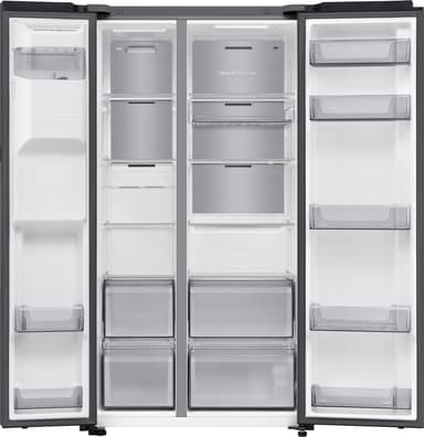 Samsung side-by-side jääkaappipakastin RS80F64KEFEF (musta/ruo. teräs)
