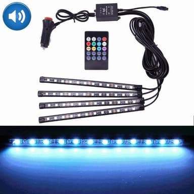Auton LED-nauhat - 48 LEDiä RGB:llä ja kaukosäädin