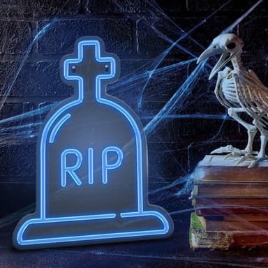 Koristeellinen Neon LED-Valaistus RIP - Sininen