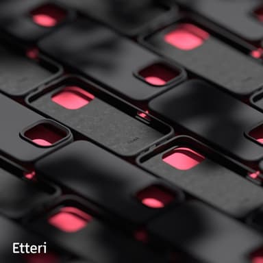 Etteri silikonikotelo iPhone 16 Pro:lle, jossa on reikä rannehihnalle - Musta