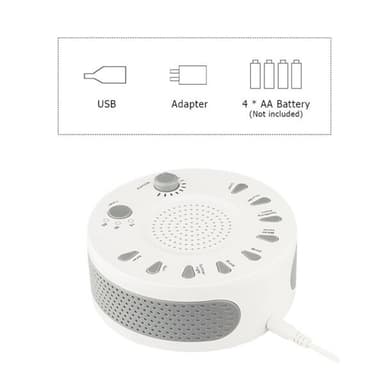 Sleep Easy White Noise Machine, jossa on 9 rentouttavaa äänitilaa