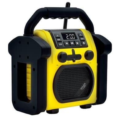 Adler rakennusradio Bluetoothilla ja kestävällä muotoilulla