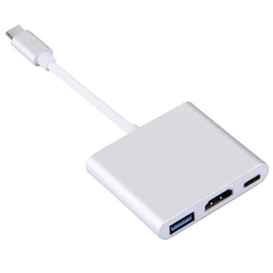 USB 3.1 Type-C uros USB-C, HDMI &amp; USB 3.0 naaras sovitin - 4K-resoluutiotuki