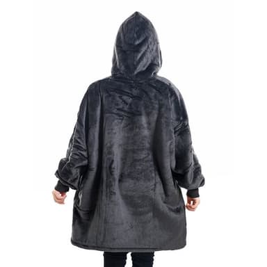 Oversized Hoodie Lapsille - Tummanharmaa 84cm