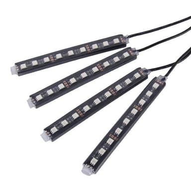 Auton lattian valaisin 36kpl LED 4in1 RGB Neon - Äänenhallinta ja Kaukosäädin