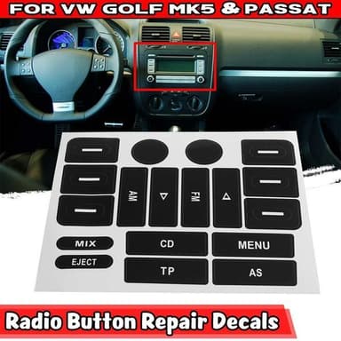 Laadukkaat korjaustarrat AC-painikkeille Volkswagen Golf MK5/Passatissa