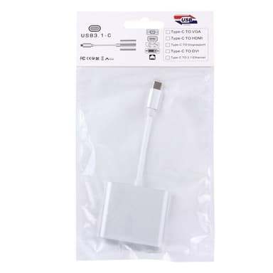 USB 3.1 Type-C uros USB-C, HDMI &amp; USB 3.0 naaras sovitin - 4K-resoluutiotuki