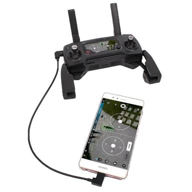 Micro-USB-USB-C-kaapeli DJI Mavic Pro &amp; Spark -kaukosäätimelle - 30 cm - 30 cm