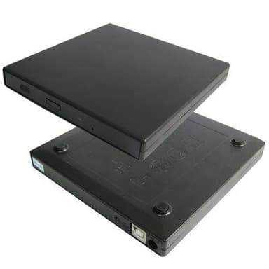 USB Slim ulkoinen CD-lukija - ohut muotoilu, 24x lukunopeus, yhteensopiva Windowsin, Macin ja Linuxin kanssa